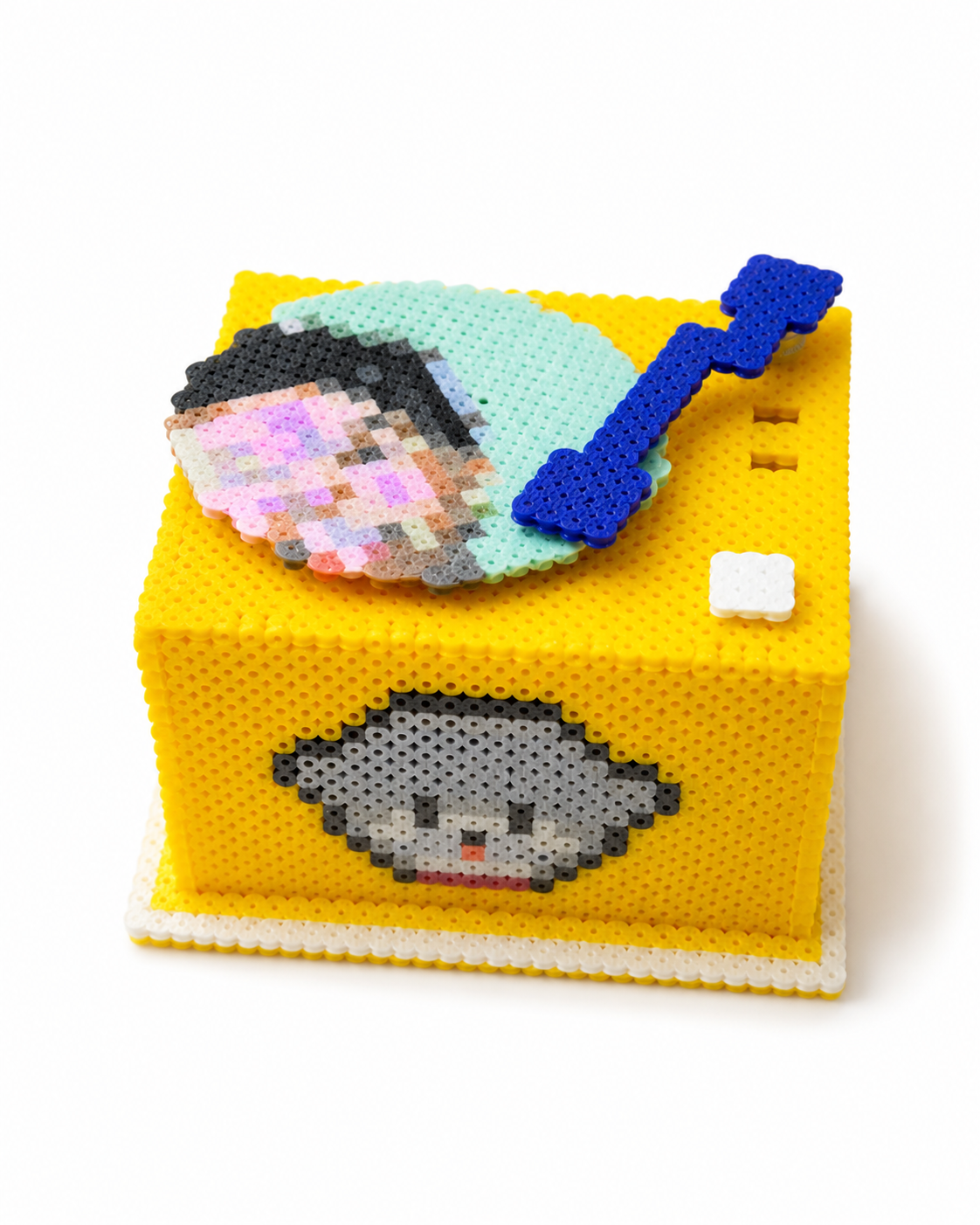 Custom Mini NFC Record Player Music Box – Personalized Bead Art Gift