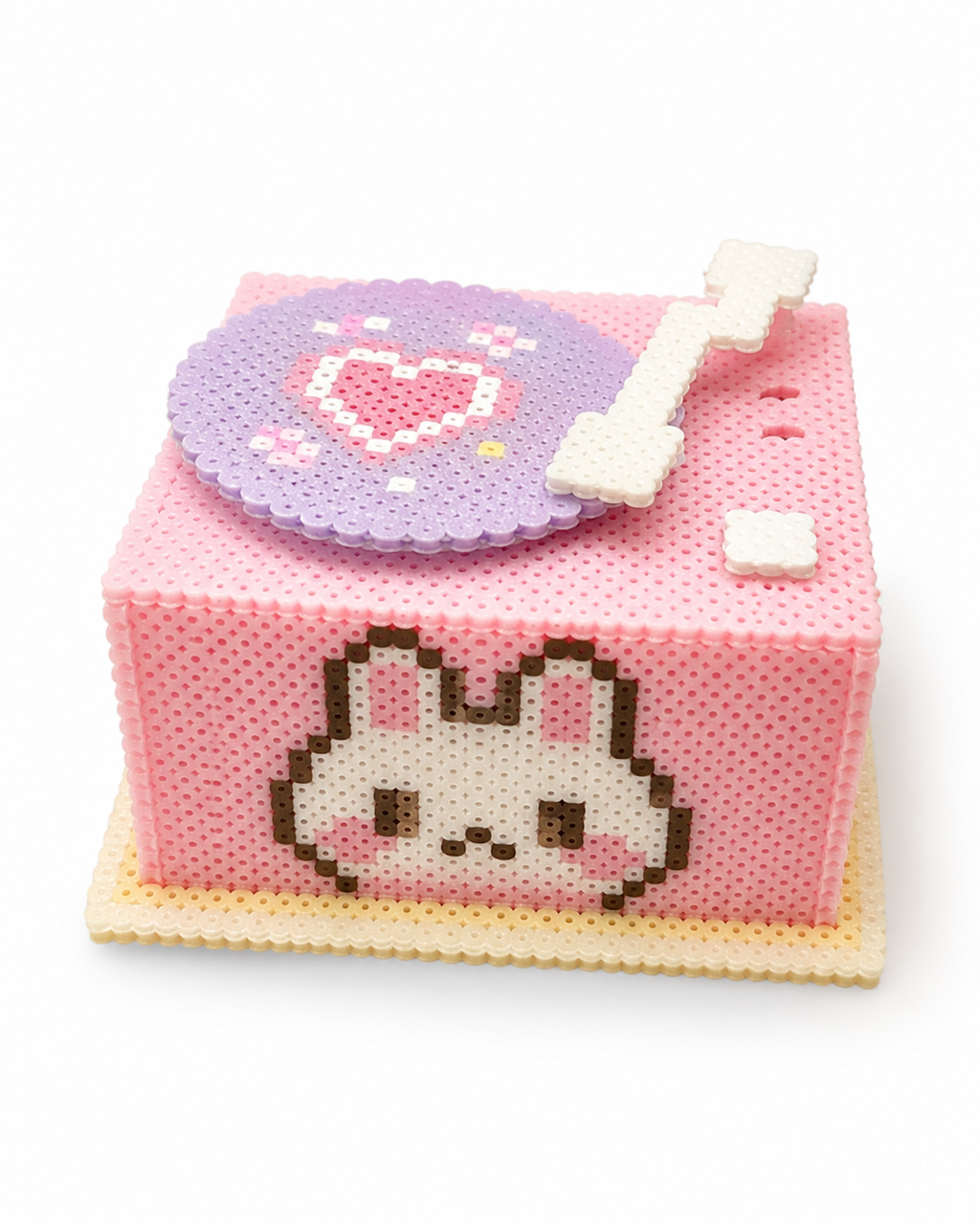 Custom Mini NFC Record Player Music Box – Personalized Bead Art Gift