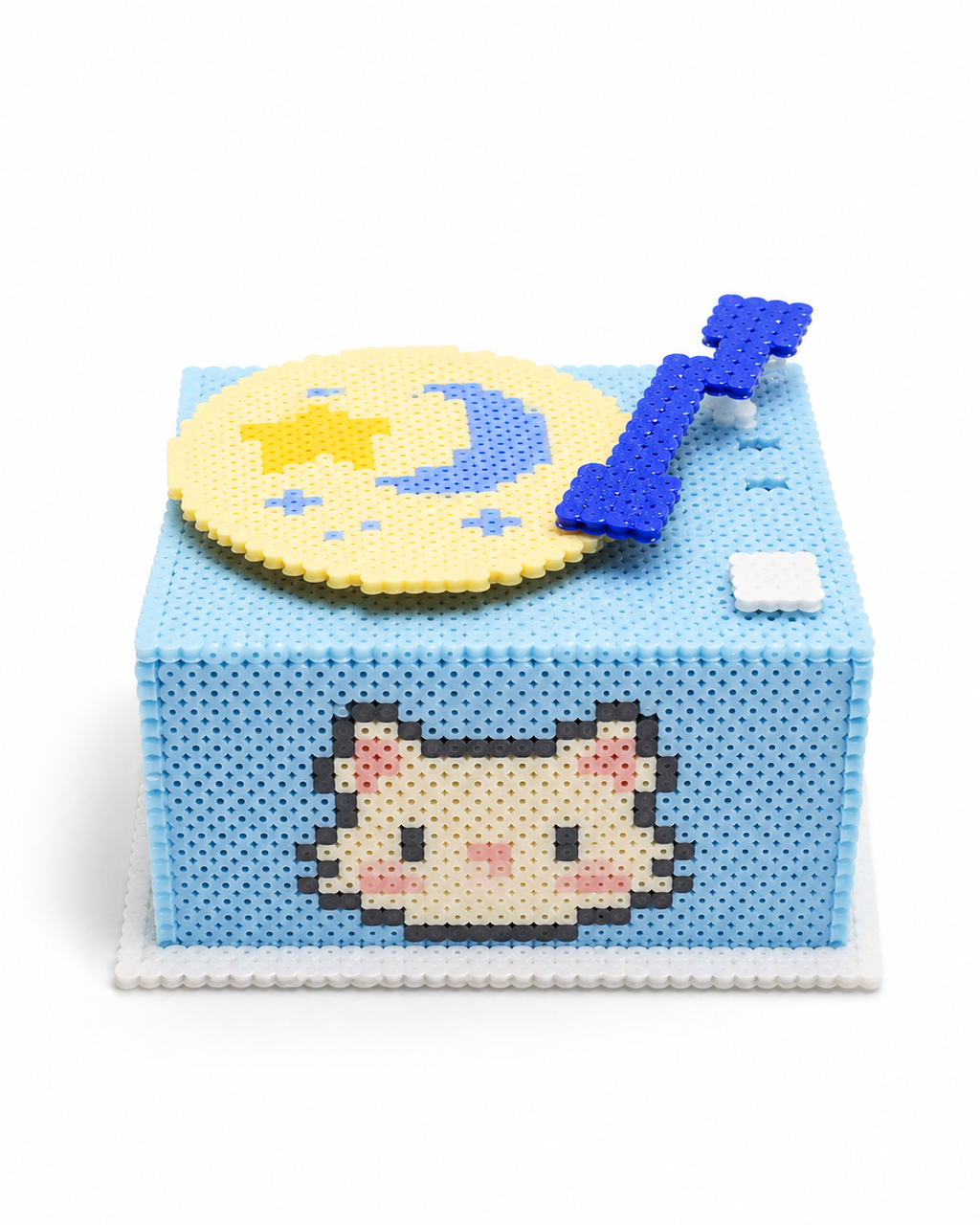Custom Mini NFC Record Player Music Box – Personalized Bead Art Gift