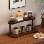 2-Tier Wooden Display Tray Stand